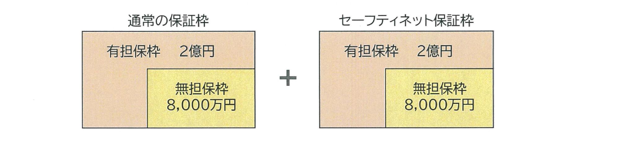 通常の保証枠とセーフティネット保証枠の図