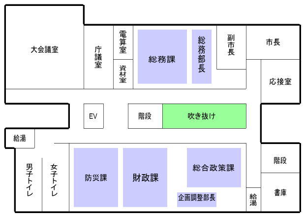 象潟庁舎2階