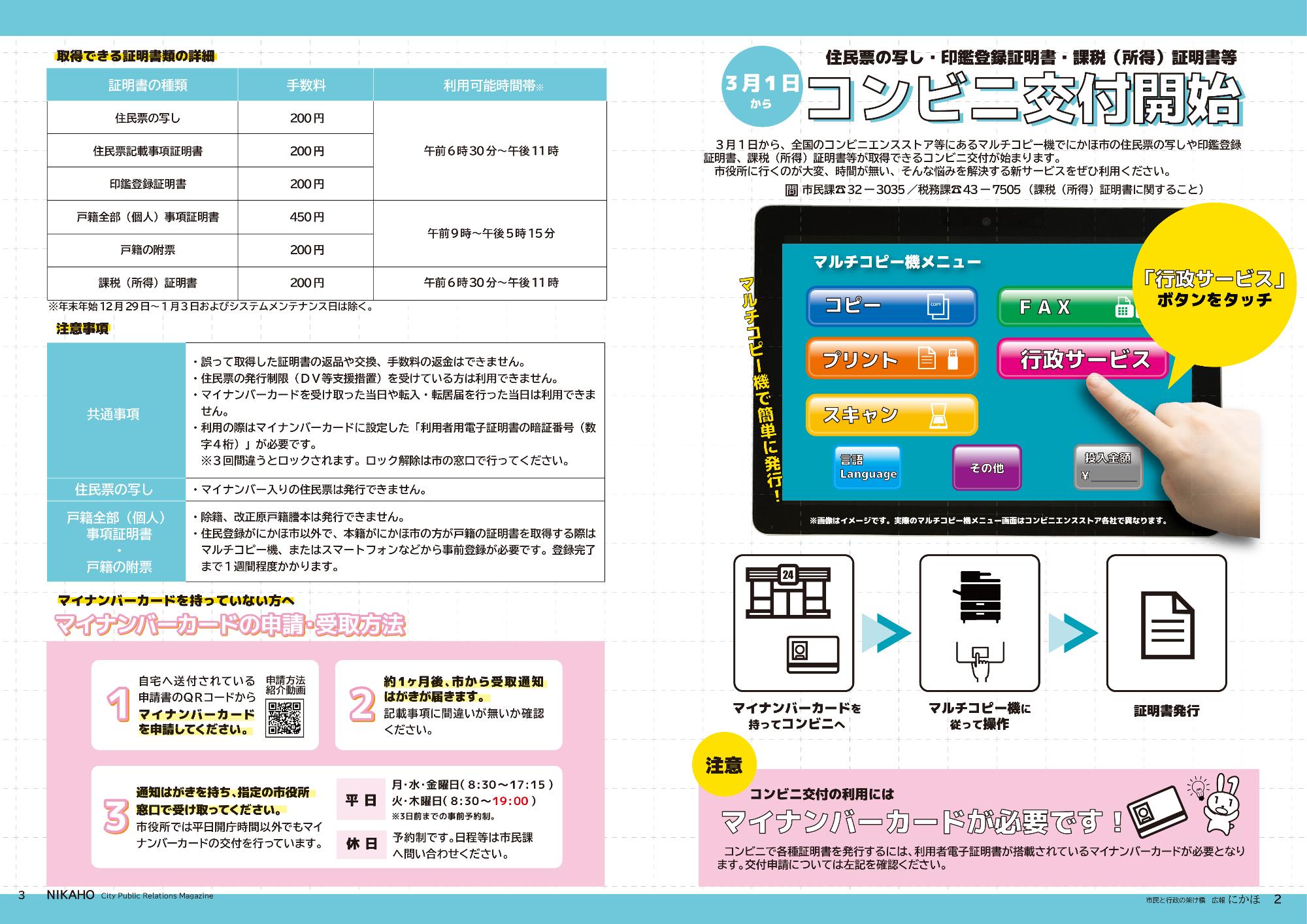 証明書コンビニ交付のご案内