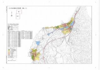 にかほ市仁賀地区・金浦地区の都市計画図 詳細は以下