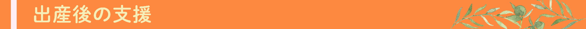 出産後の支援